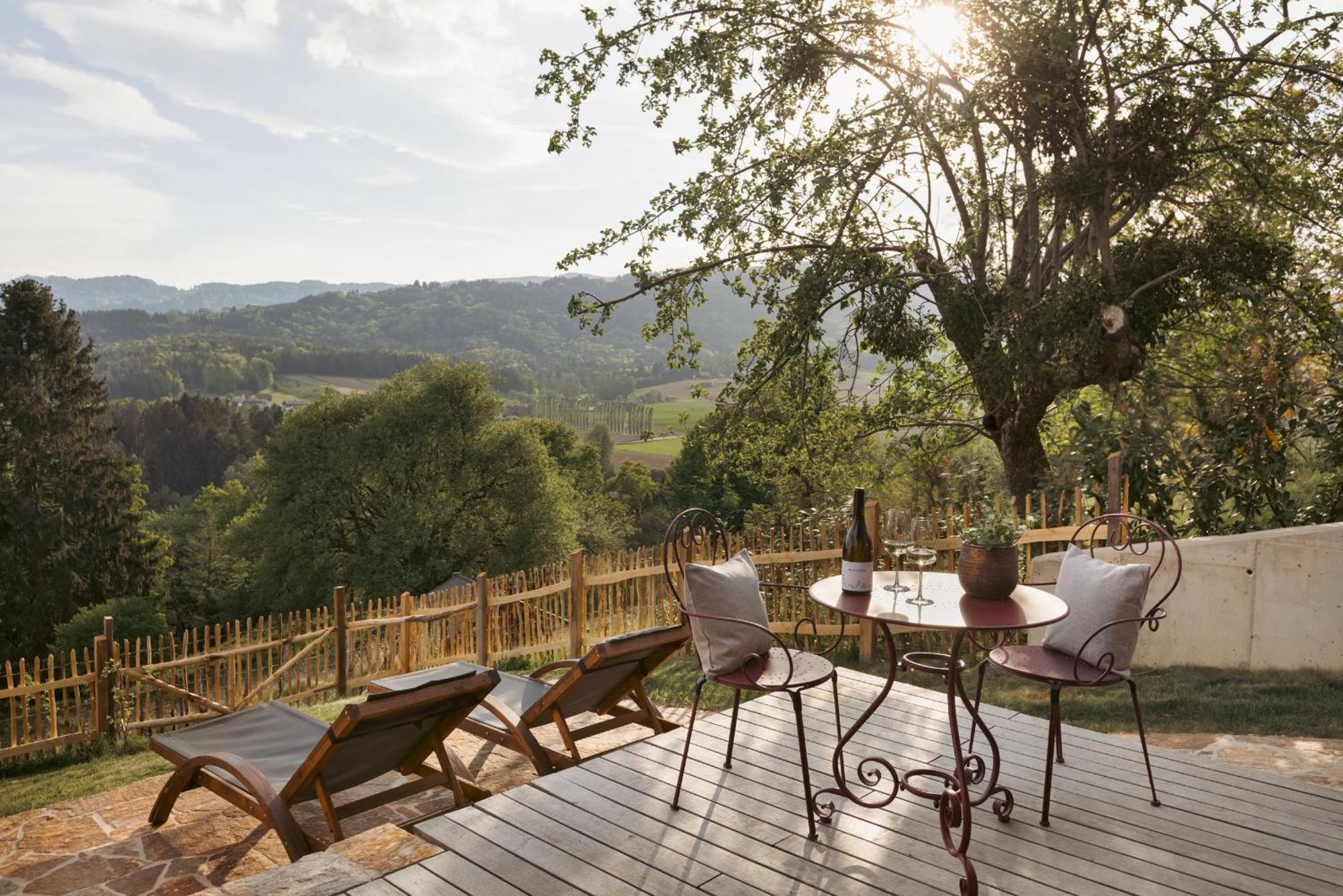 Am Wildbachberg - Luxus Ferienhaeuser Mit Infinitypool, Privatsauna Und Weinkeller Deutschlandsberg Buitenkant foto
